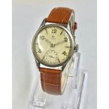 Vintage gents military style omega wristwatch working 30mm case