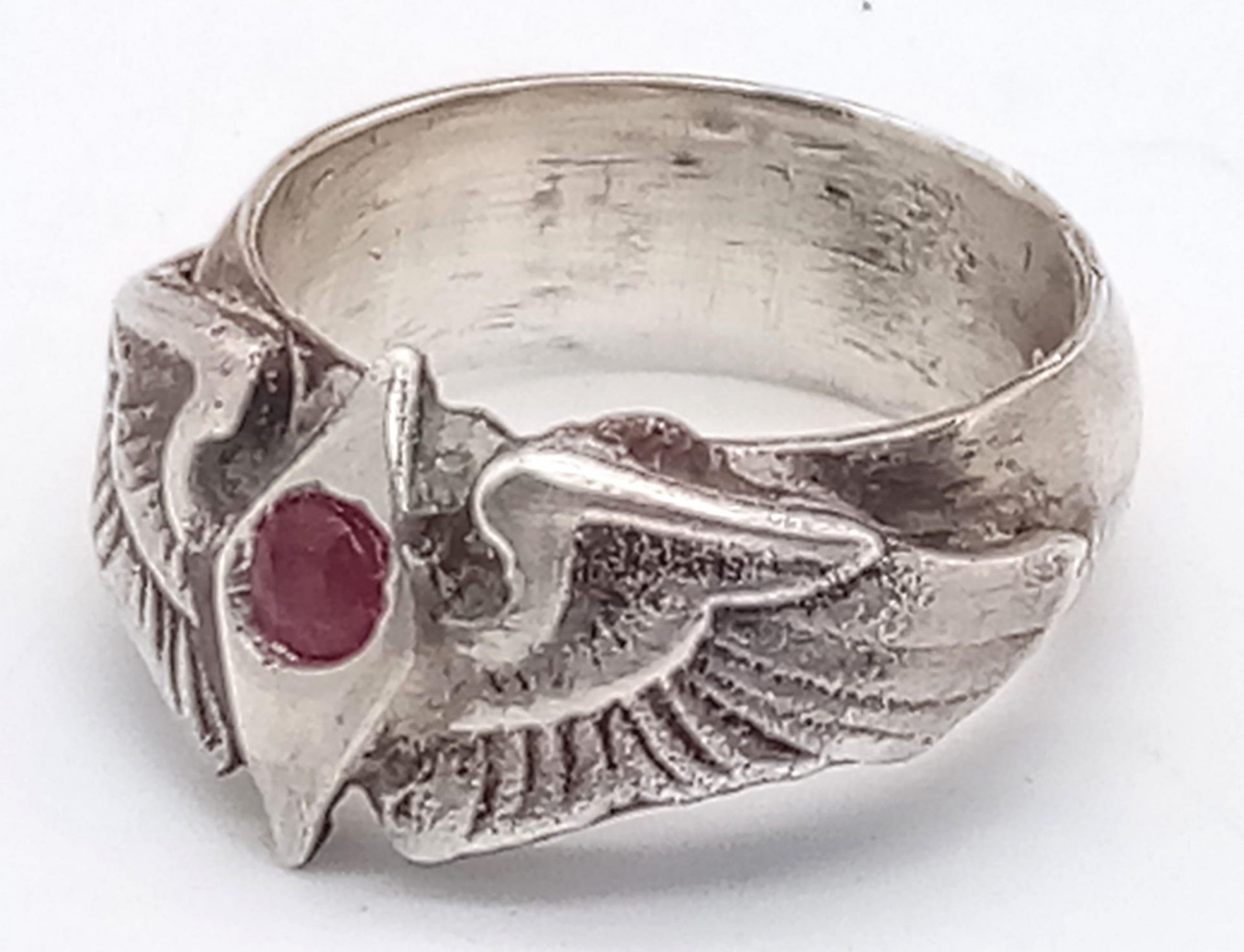 WW2 Silver US W.A.S.P (Woman’s Airforce Service Pilots) Ring. UK Size: “O” US Size 7.5.