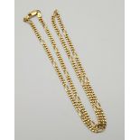 A Vintage 9K Yellow Gold Figaro Link Chain/Necklace. 52cm. 18.43g.