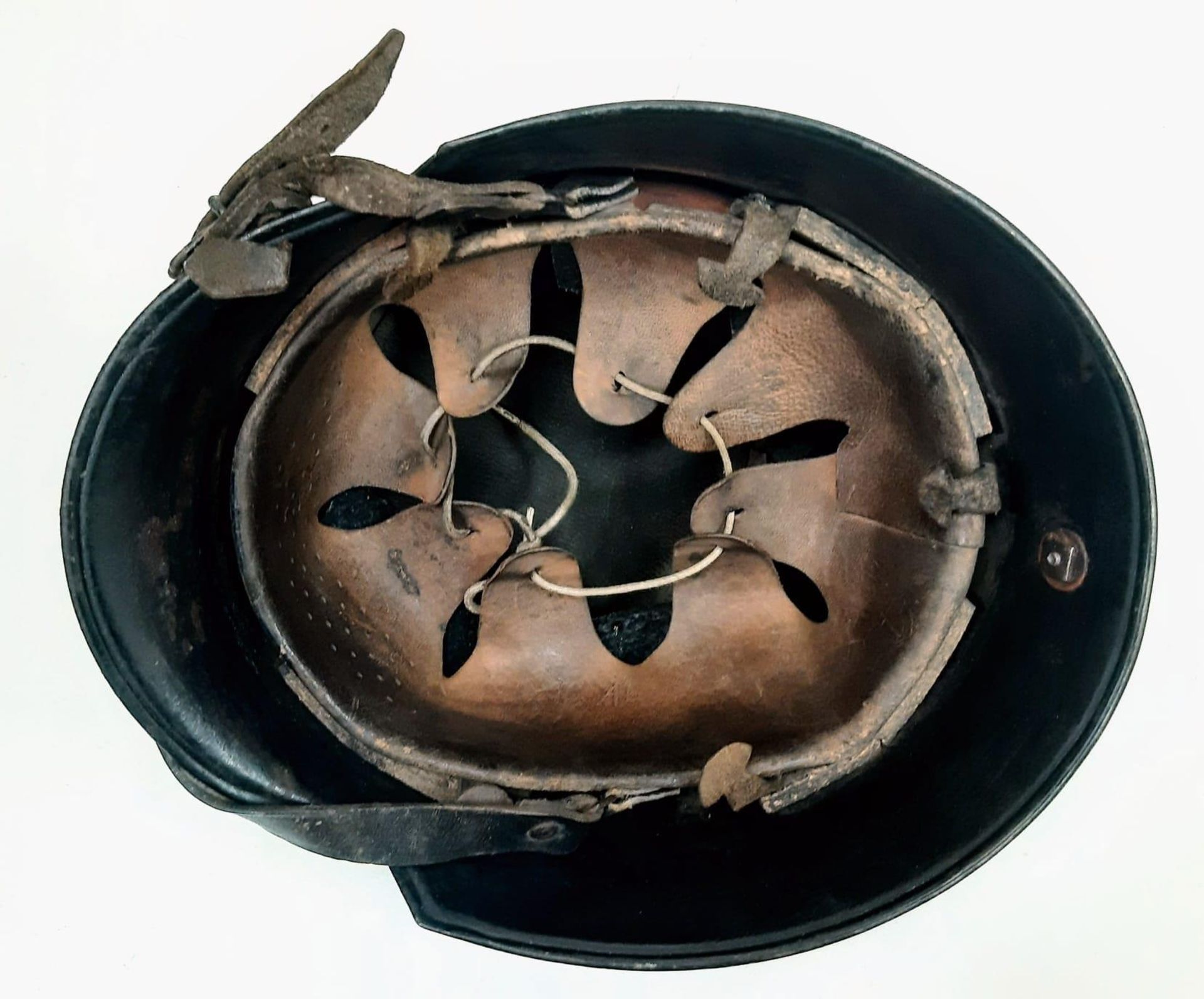 WW2 German Double Decal Fire Crew Helmet. - Bild 5 aus 5