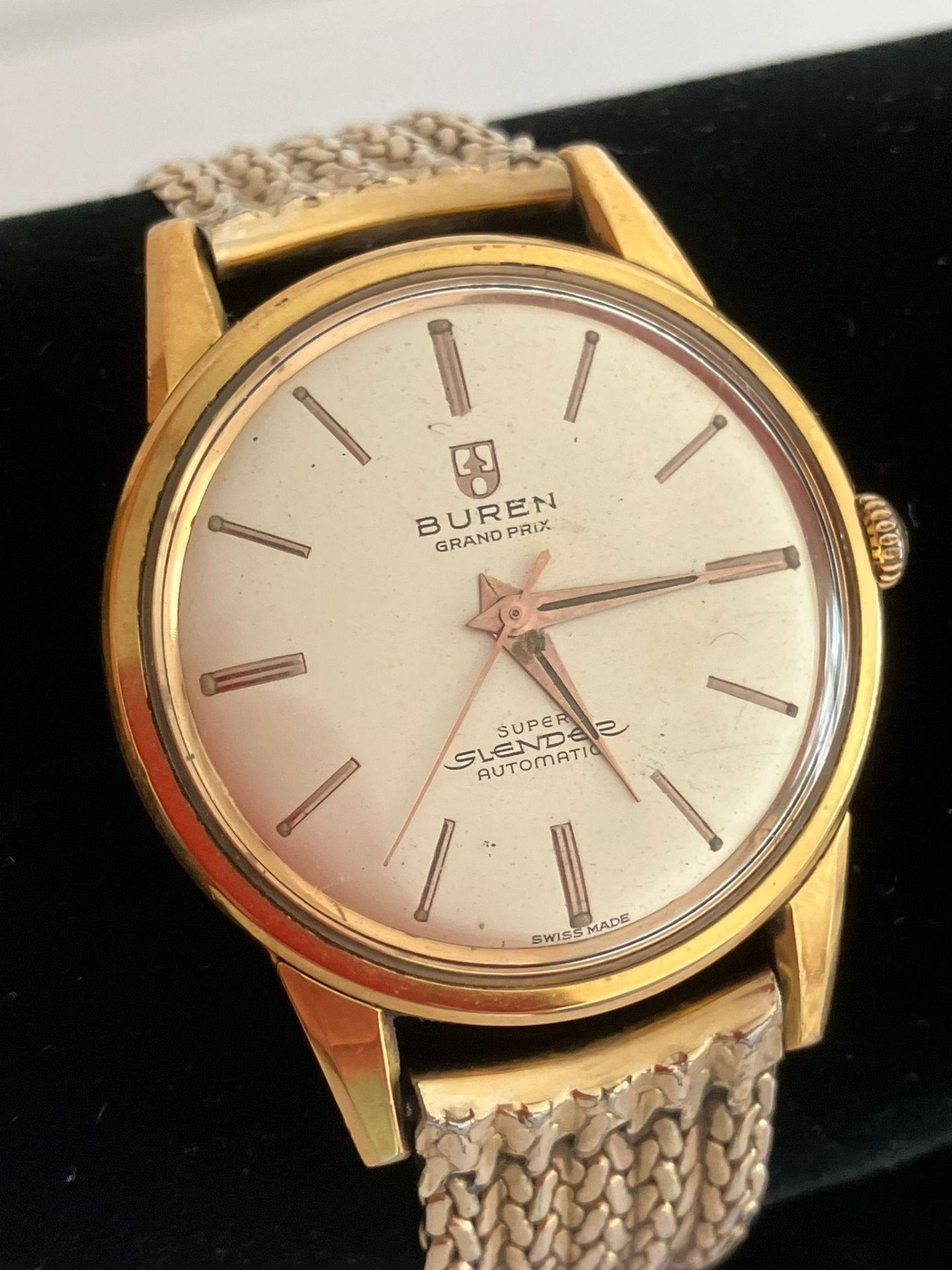 Gentlemans Vintage 1960’s BUREN SUPER SLENDER GRAND PRIX AUTOMATIC WRISTWATCH. 20 Micron GOLD - Bild 2 aus 2