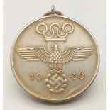 1936 German Berlin Olympic Games Medal-No Ribbon. Not the original box but is how it came to us.