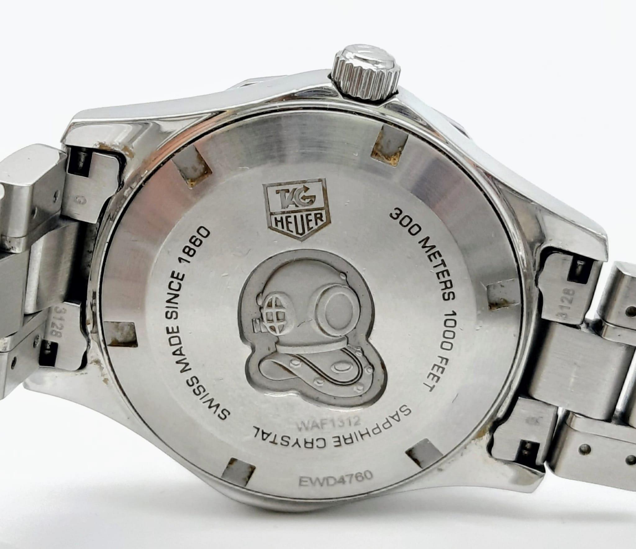 A Tag Heuer Ladies Aquaracer Diamond Watch. Stainless steel strap and case - 33m. Mother of Pearl - Image 4 of 6