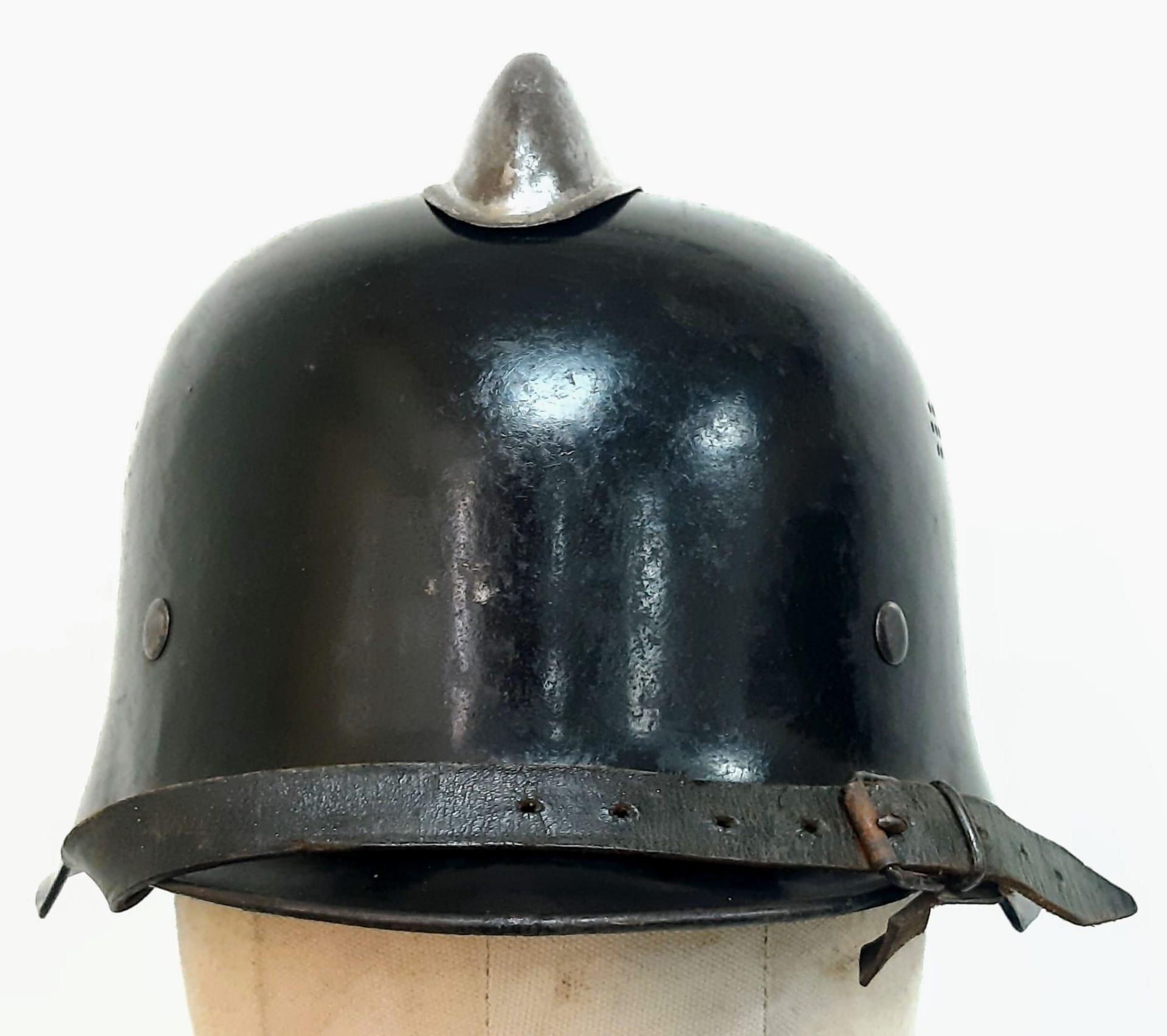 WW2 German Double Decal Fire Crew Helmet. - Bild 2 aus 5
