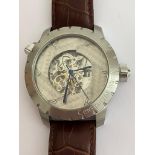 Gentlemans CONSTANTIN WEISZ AUTOMATIC SKELETON WRISTWATCH, Finished in stainless steel, having