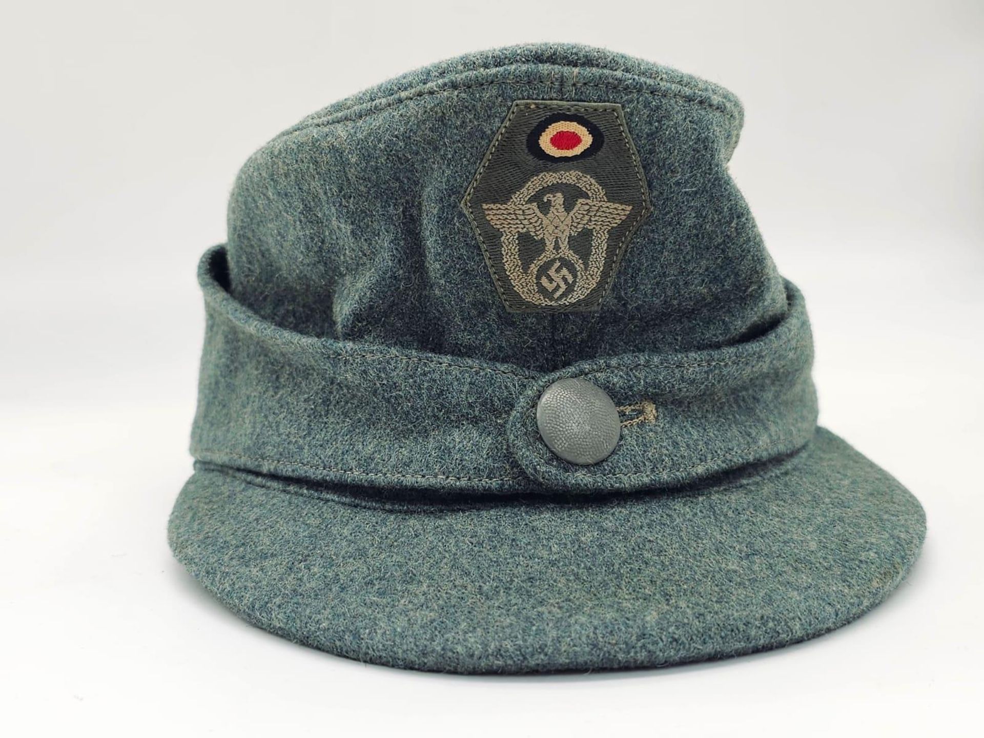 3rd Reich German Field Police M43 Cap.