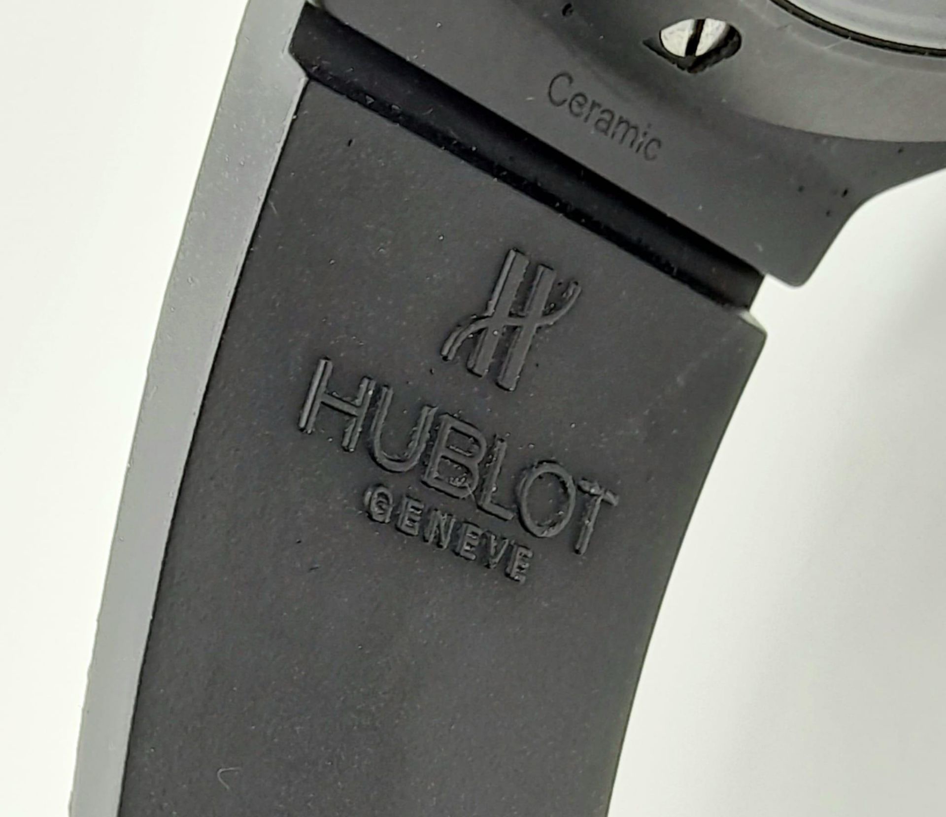 THE HUBLOT"BIG BANG" CHRONOGRAPH WITH 3 SUBDIALS , SKELETON BACK AND HUBLOT DIVERS STRAP , IN - Bild 12 aus 21