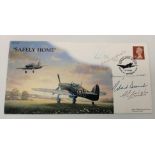 A Battle of Britain Commemorative First Day Cover Signed by Five BoB Fighter Pilots, Including: