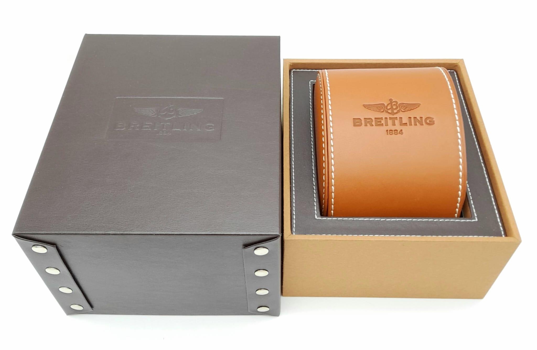 A BREITLING "SUPER-OCEAN" AUTOMATIC CHRONOMETER WITH BOX AND PAPERS IN EXCELLENT CONDITION. 45mm - Image 22 of 23