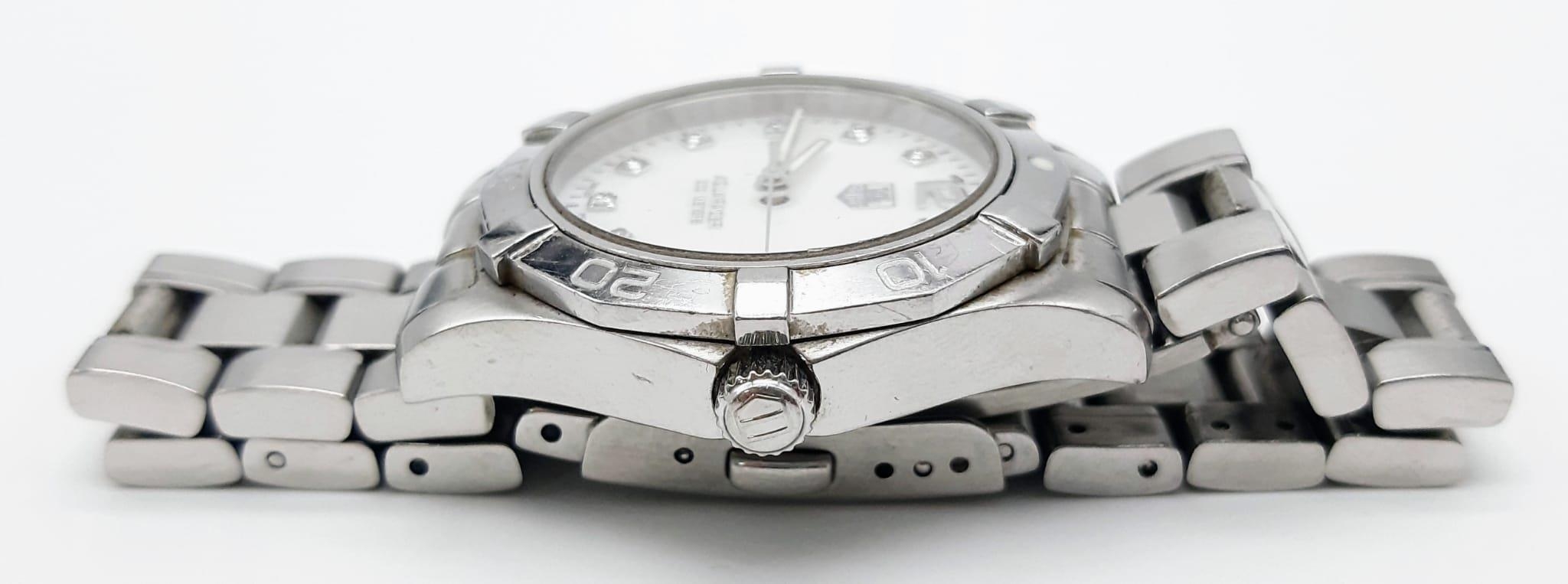 A Tag Heuer Ladies Aquaracer Diamond Watch. Stainless steel strap and case - 33m. Mother of Pearl - Image 3 of 6