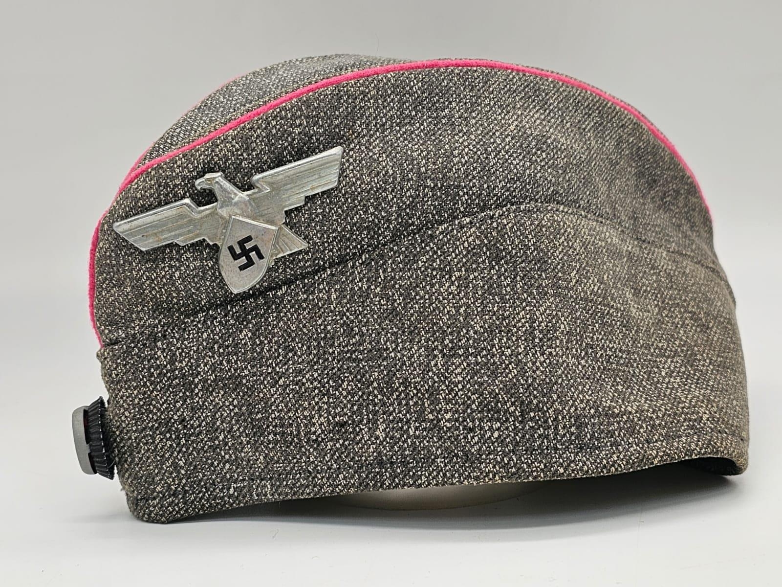 A very rare 3rd Reich Ordnungspolizei (Order Police) side cap which was for security of Factory’s - Image 5 of 11