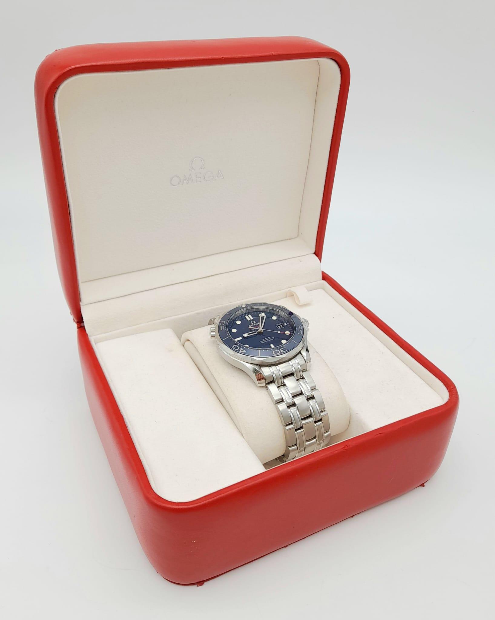 AN OMEGA SEAMASTER "PROFESSIONAL" CHRONOMETER IN STAINLESS STEEL WITH MATCHING BLUE DIAL AND - Image 25 of 29