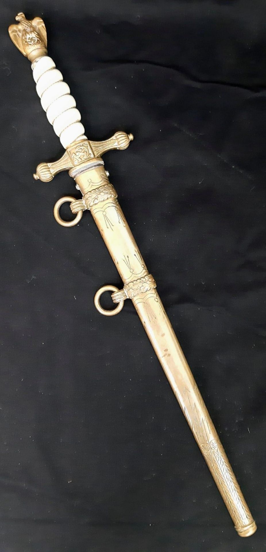 G.I Blade German Kriegsmarine Officers Dagger. Made after the war with many leftover parts for - Image 4 of 4