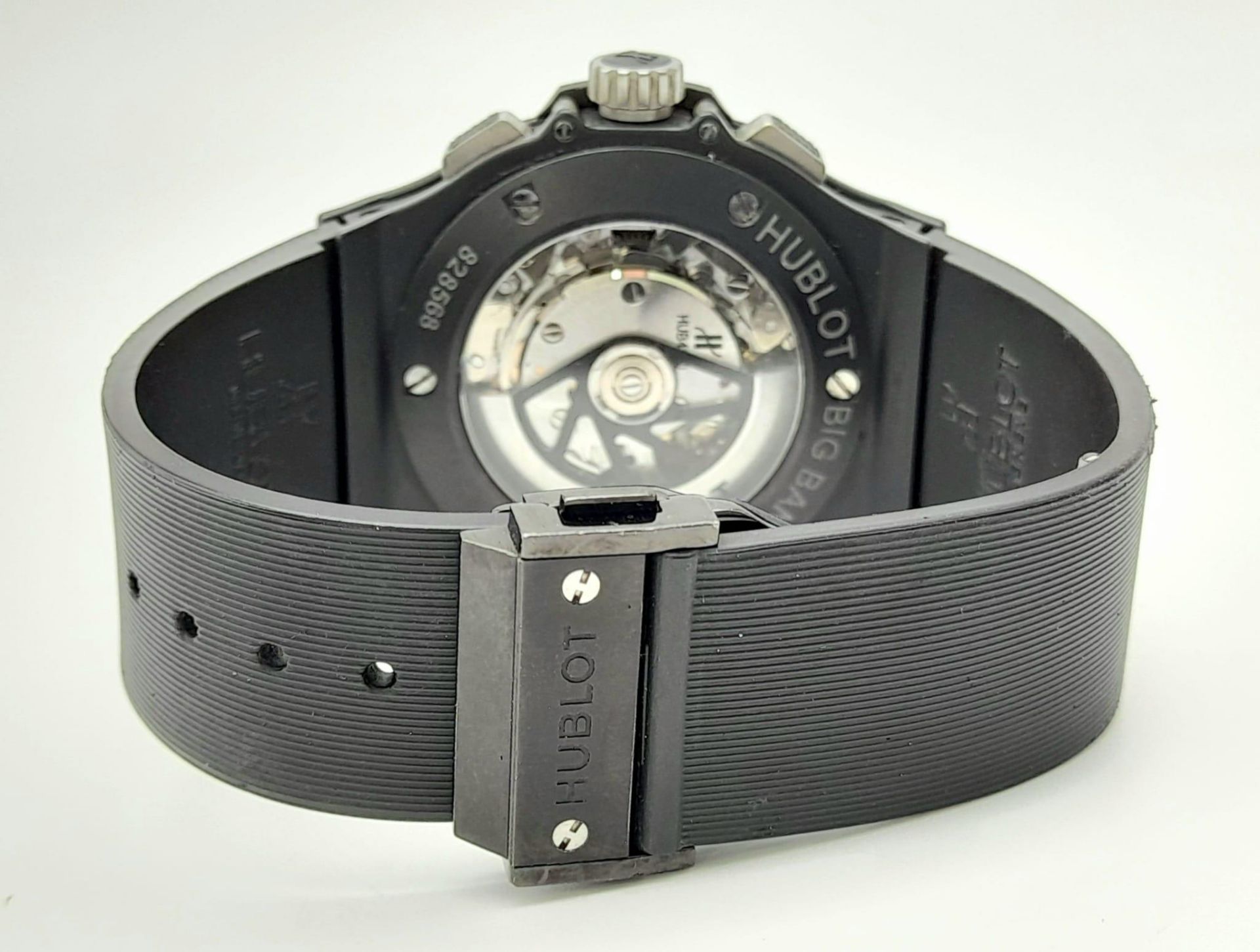 THE HUBLOT"BIG BANG" CHRONOGRAPH WITH 3 SUBDIALS , SKELETON BACK AND HUBLOT DIVERS STRAP , IN - Bild 7 aus 21