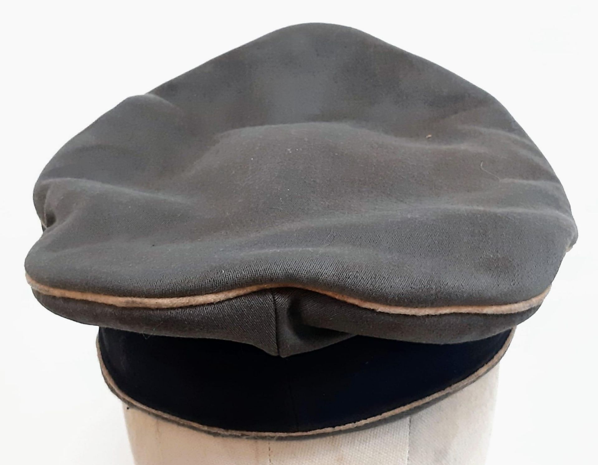 3rd Reich Waffen SS Trikot Crusher Cap with White Piping. A real “been there” example. - Bild 3 aus 6