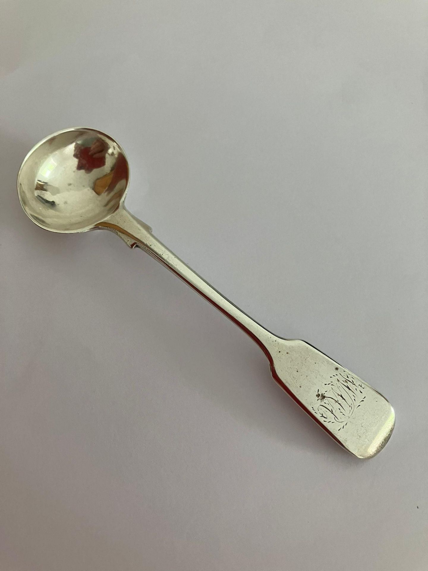 Antique Early Victorian SILVER MUSTARD /CONDIMENT SPOON Having clear hallmark for Chawner and