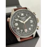 New and boxed AVIATOR F SERIES WRISTWATCH Having world time rotating bezel and arrow tip second