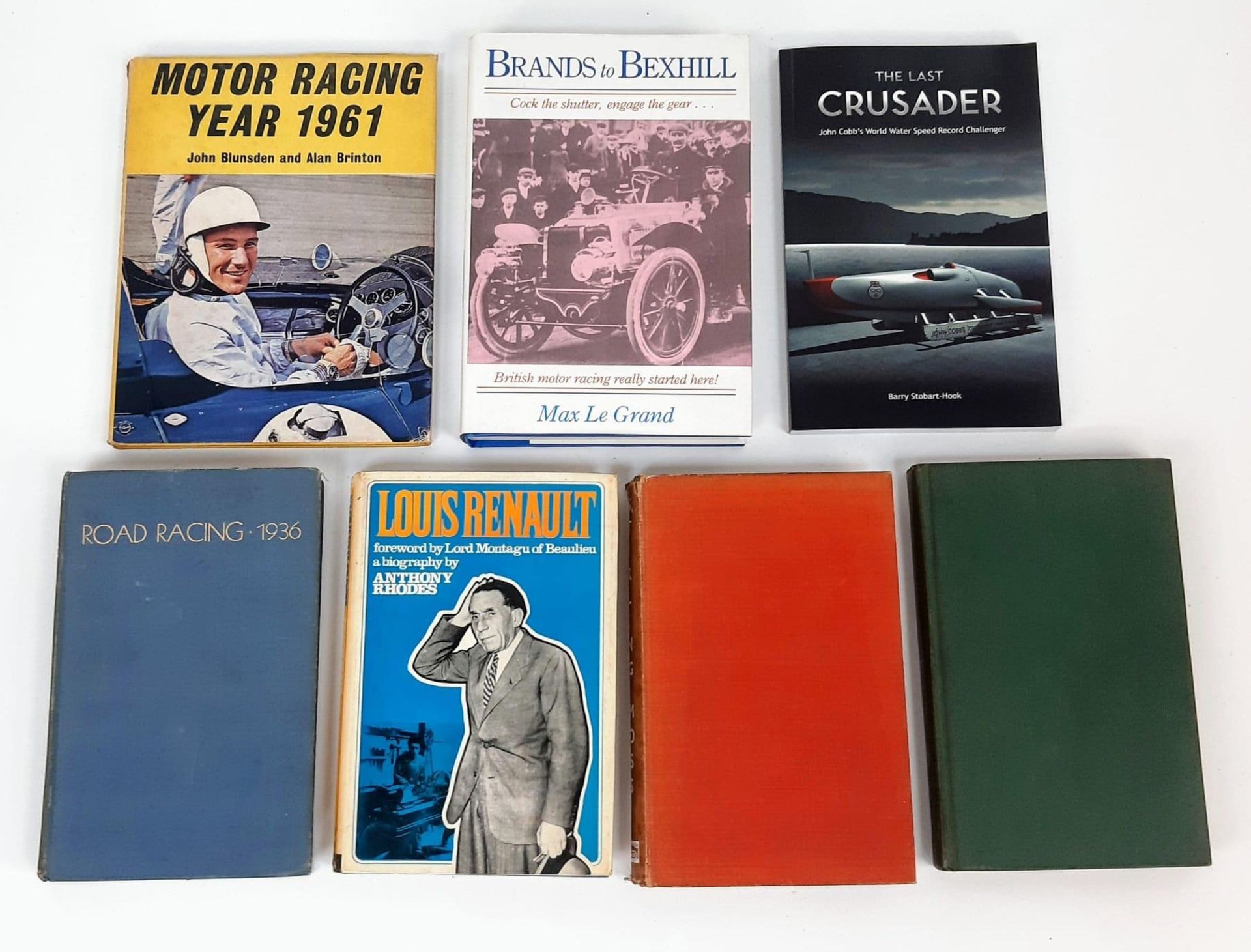 A collection of motorsport biographies and memoirs including a first edition of Road racing-1936