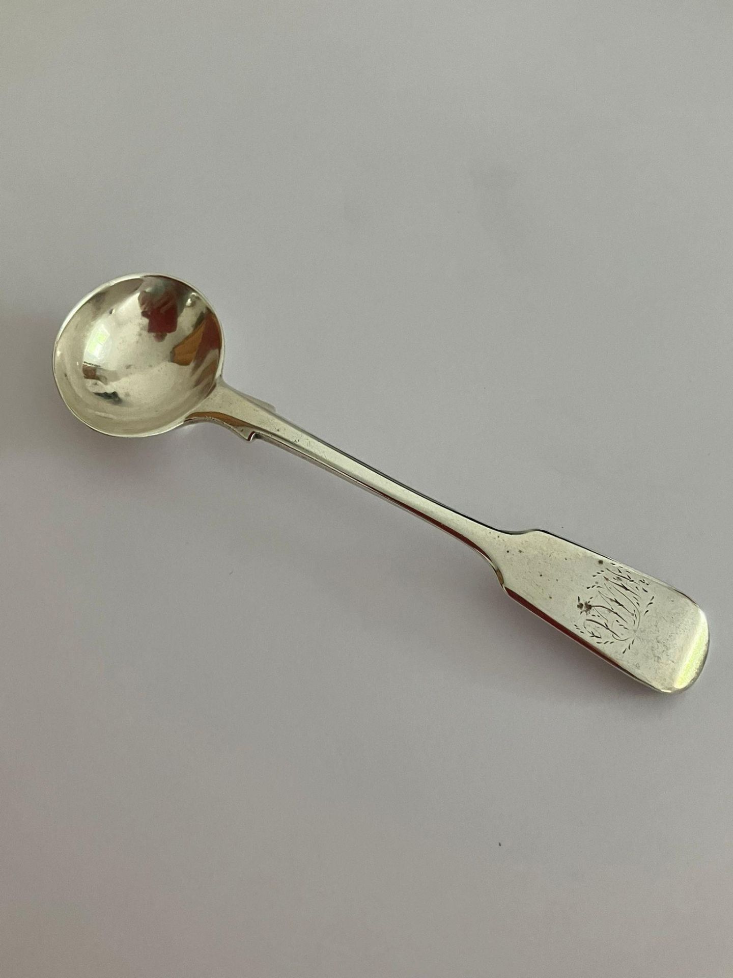 Antique Early Victorian SILVER MUSTARD /CONDIMENT SPOON Having clear hallmark for Chawner and - Bild 4 aus 4