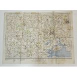 An Original WW2 1940-41 War Office Issue Map of Colchester and Surrounding Area. 56 x 74cm