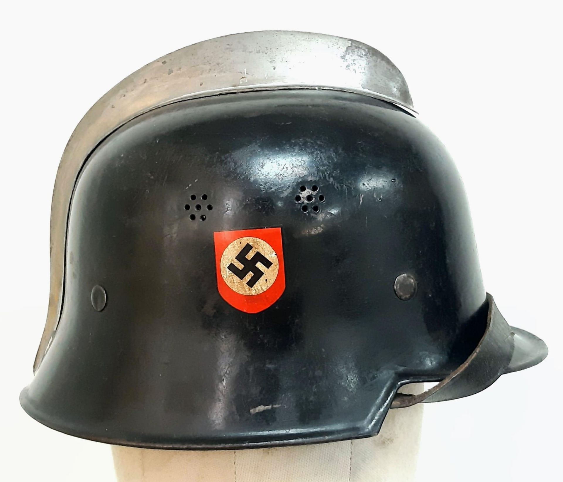 WW2 German Double Decal Fire Crew Helmet.