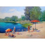 An Oil Painting of, Hot day, By Serdyuk Boris Petrovich. №SERB 802 *** ABOUT THIS PAINTING *** *