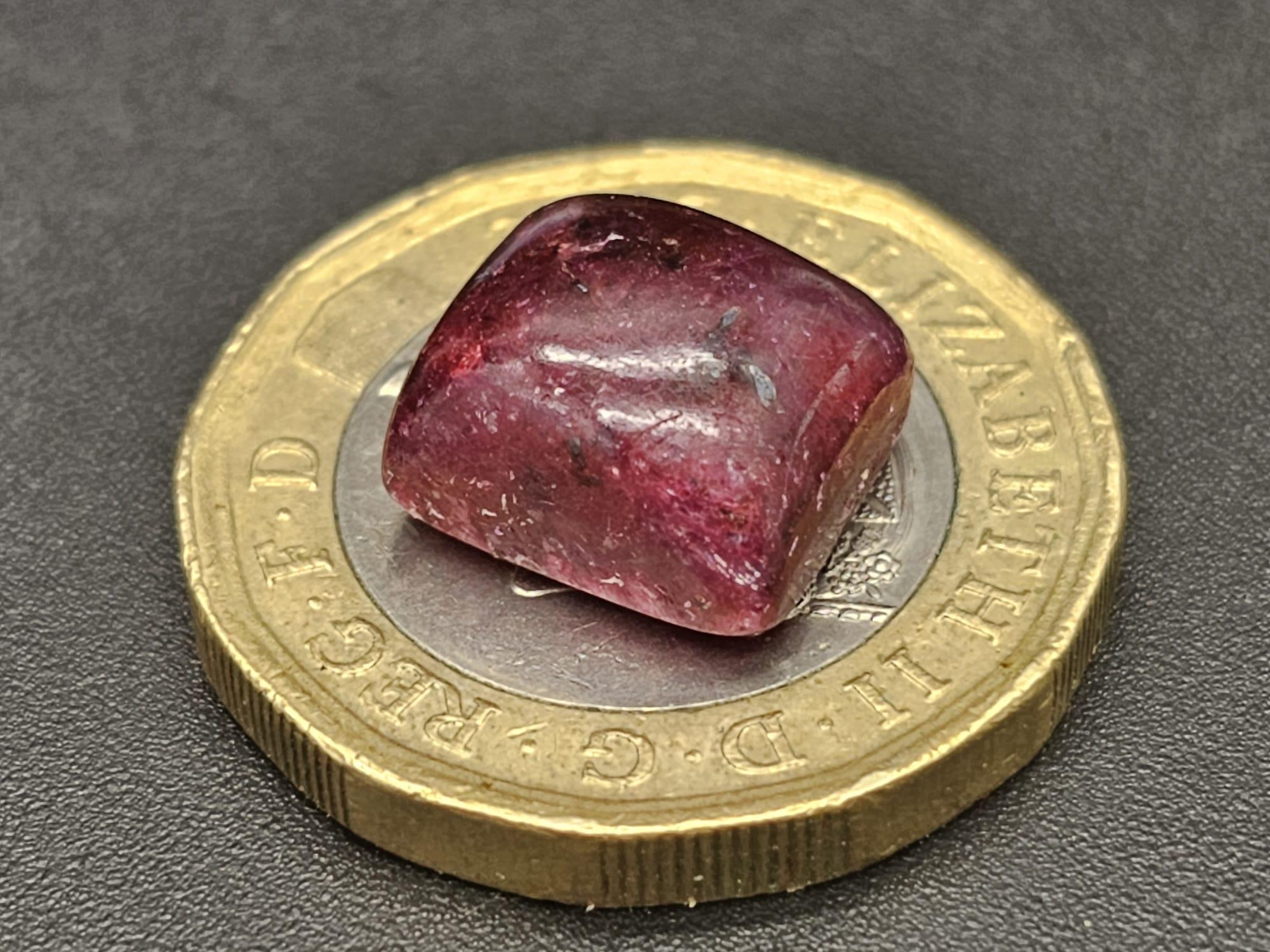 9.46Ct Cabochon, Ruby, Cushion Shape, Earth Mined Colour Enhanced. IGL&I Certified. - Image 5 of 6