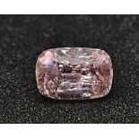 A 1.73ct Rare Afghanistan Pink Tourmaline Gemstone. GFCO Switzerland Certification.