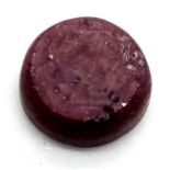 A 6.43ct Untreated Cabochon Ruby. Round cut. IGL&I Certified.