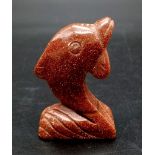 A Red Sands Dolphin Figurine. 5cm tall.