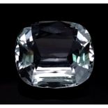 A 8.91ct Natural Goshenite White Pakistan Aquamarine. GFCO Swiss Certification.