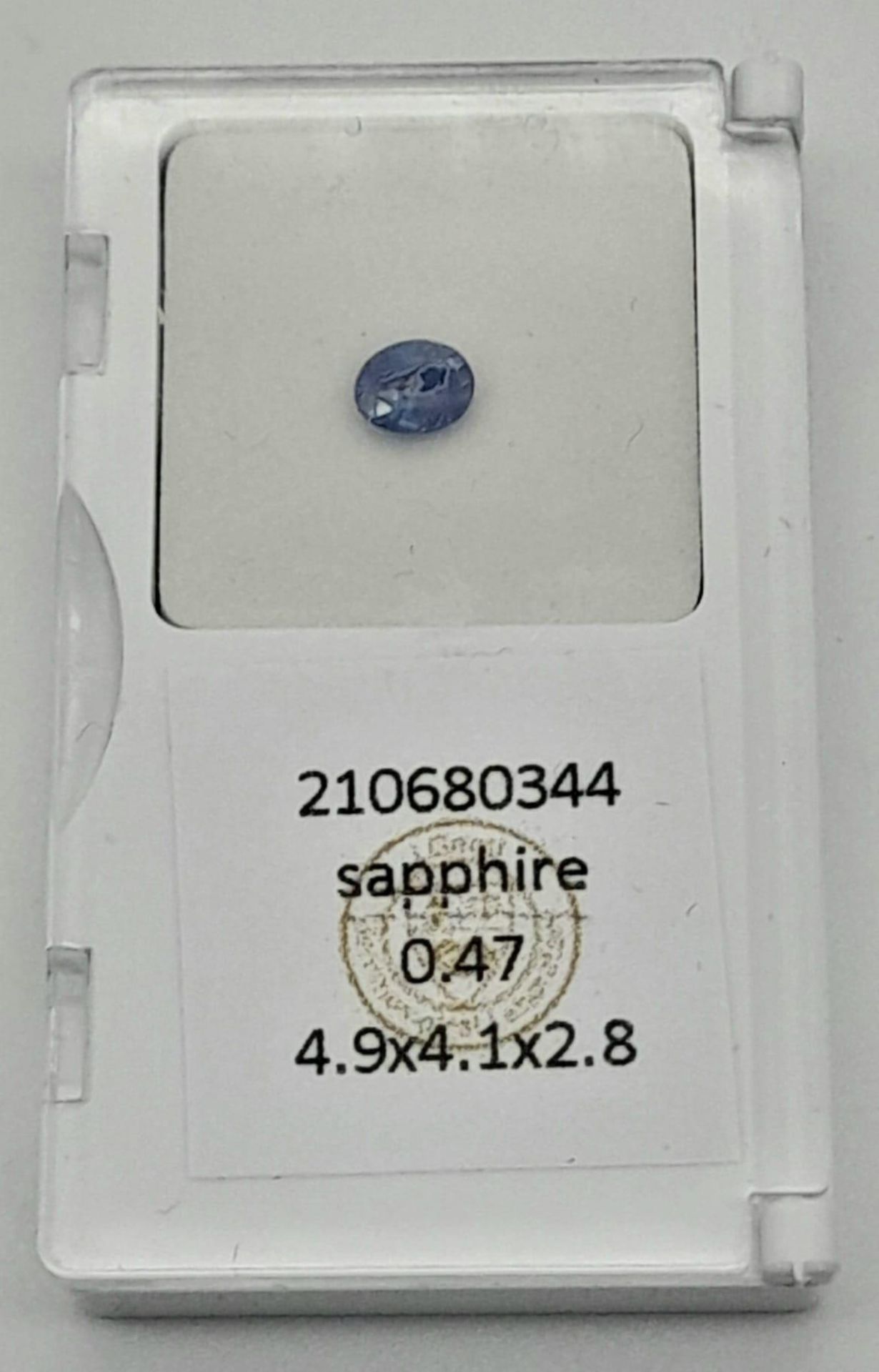 A 0.47ct Untreated Sapphire Gemstone. LGEML Certified.