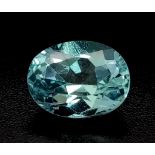 2.62ct Oval Mixed Cut, Aqua Blue Topaz. IGL&I Certificate included.