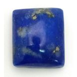 7.20ct of Square Cabochon Natural Lapis Lazuli. GLI Certification included.