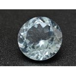 An 8.31ct Sky Blue Coloured Topaz Gemstone. Brilliant cut. Comes with a GFCO certificate.