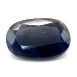 A Rare 16.91ct Natural Sapphire from Afghanistan. Oval shaped and untreated. GGI Special