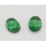 A Pair of 3.67ctw Untreated Natural Apatite Gemstones. Both come with a GGI Certificate.