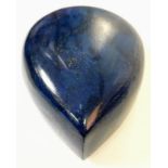 An Immense 3030ct Lapis Lazuli Pear-Shaped Gemstone. GLI Certified. This is a colour-enhanced gem.