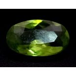 A 1.96ct Natural Peridot Gemstone. Pakistan Origin with GFCO Swiss Certification.