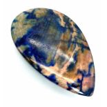 3649Ct Cabochon Natural Blue Sapphire, Pear Shape, Comes with GRS Lab Certified