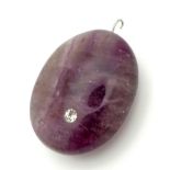 An Amethyst and White Stone Pendant.