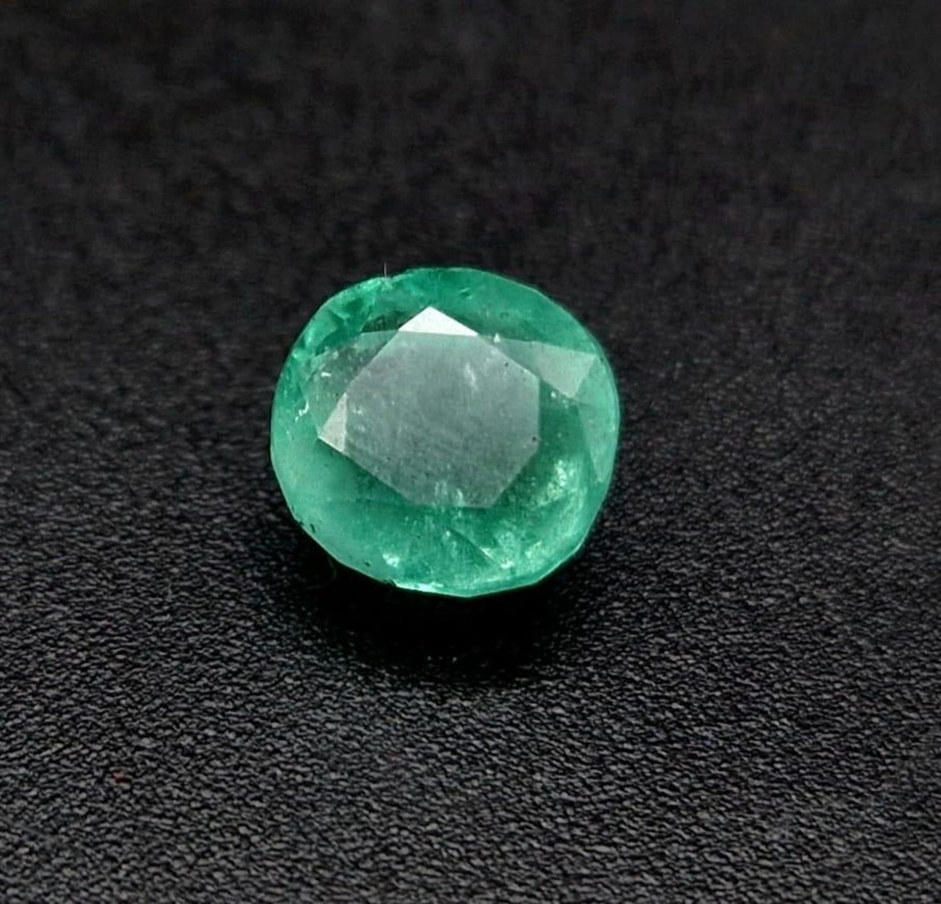 A Rare 2.01ct Oval Cut Emerald from Afghanistan. Untreated, and comes with a GGI certificate.