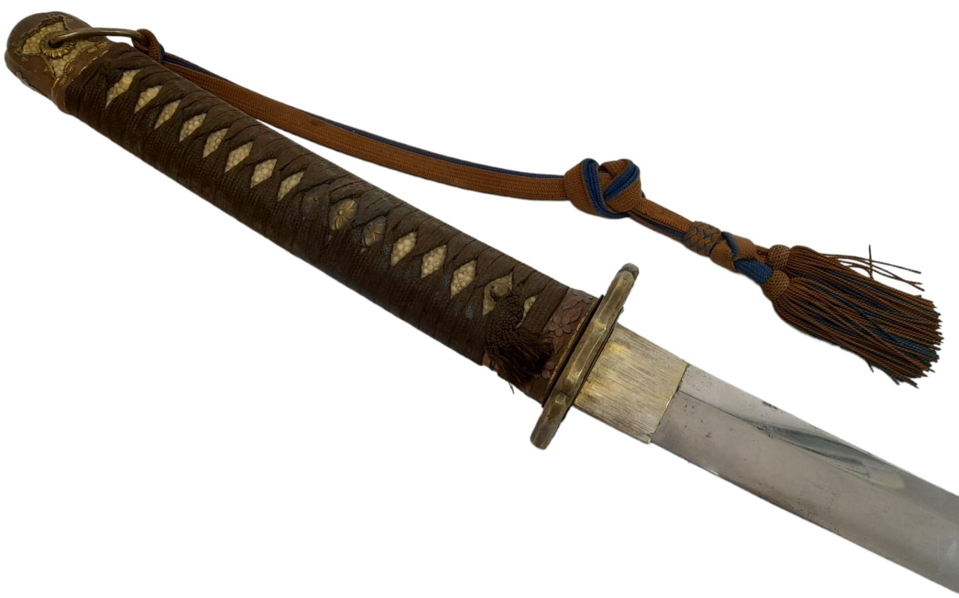 WW2 Japanese Officers Sword with ancient family blade. The sword is in the more robust metal - Bild 5 aus 6