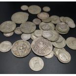 A Small Collection of Pre 1947 Silver Coins. 170g total weight.