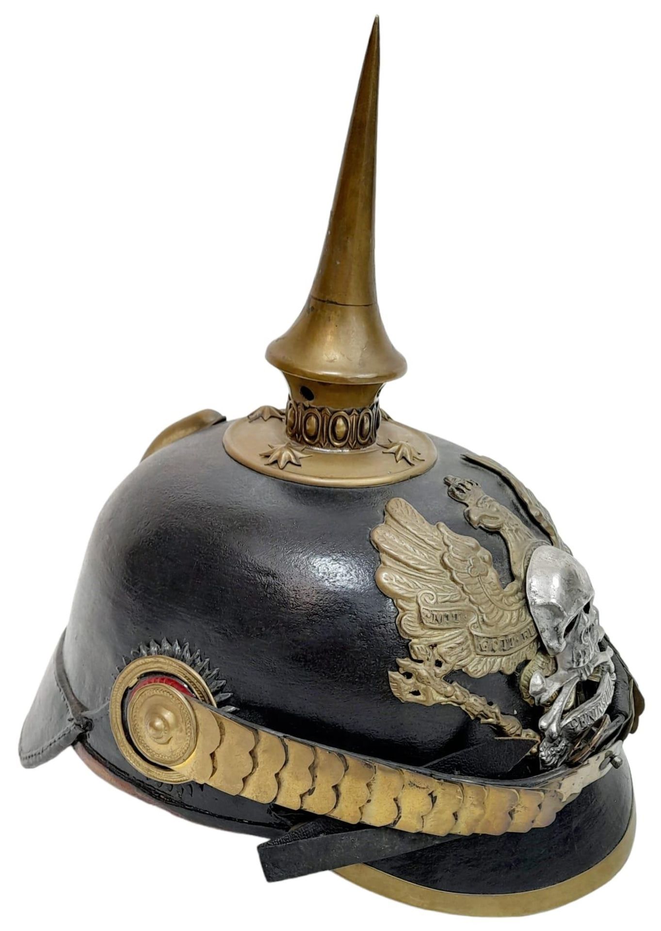 WW1 Imperial German “Brunswick” Pickelhaube. This helmet has been restored using many original parts - Bild 3 aus 6