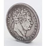 An 1817 George III Silver Sixpence Coin. Decent grade but please see photos.