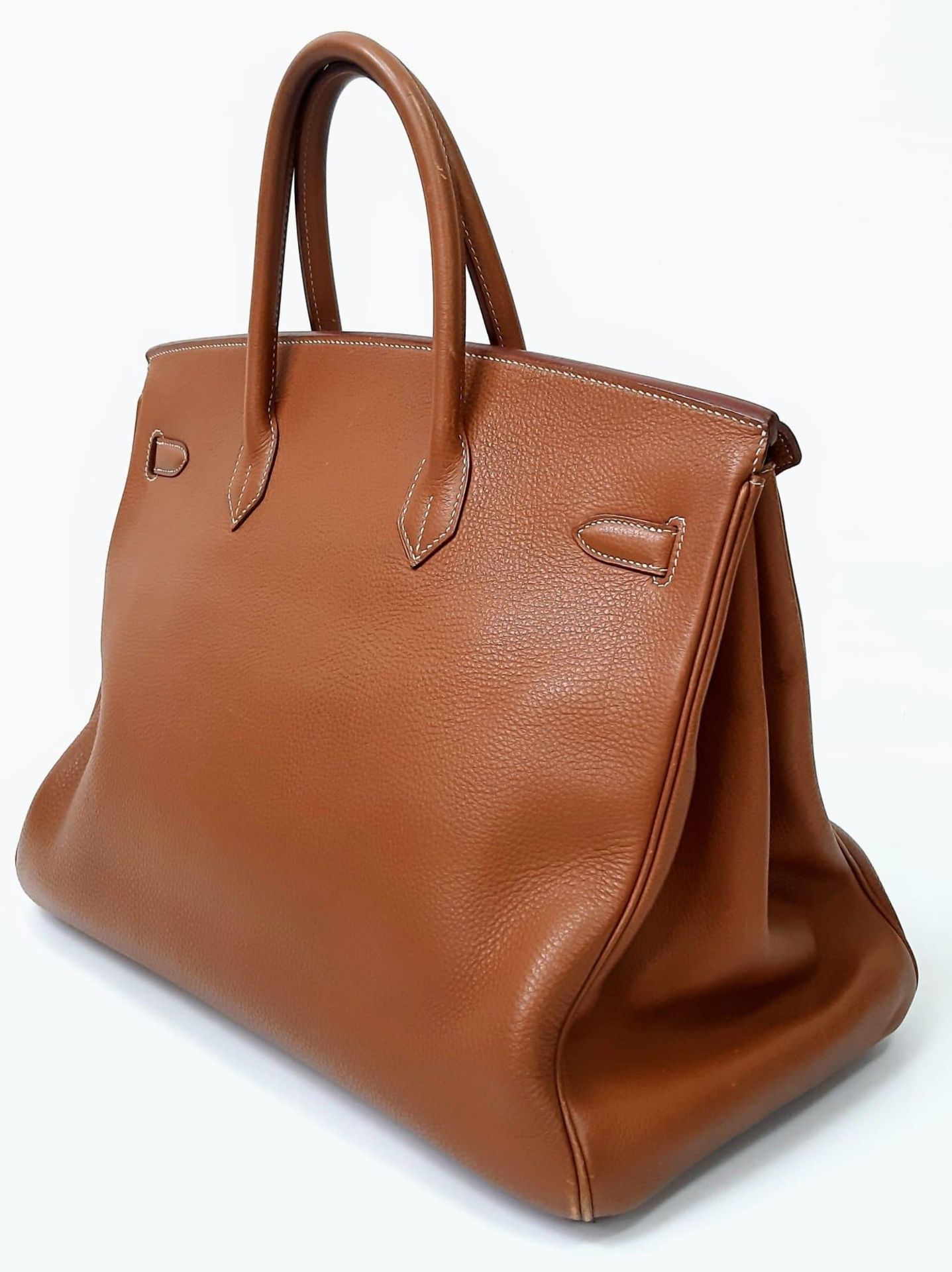 A Hermes Birkin Brown Leather Tote Bag. Handcrafted from the highest quality leather by skilled - Bild 4 aus 17