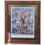 AN INTERESTING MIKE TYSON PRINT . 75 X 62cms