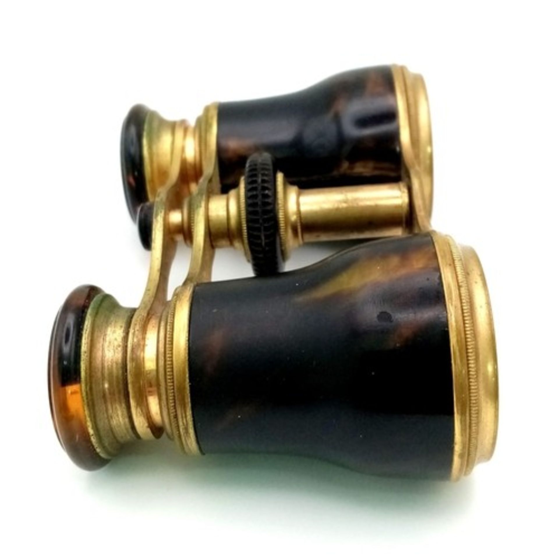 An Antique Pair of Faux Tortoiseshell Opera Glasses. In very good condition and working order - - Bild 6 aus 10