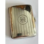 Antique SILVER CIGARETTE CASE having clear hallmark for S. Blankensee and Son, Birmingham 1923.